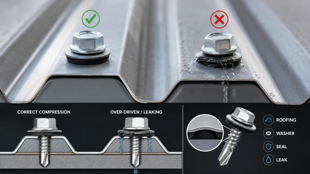 Why Do Self-Tapping Roofing Screws Leak Even When the Screw Length Looks Correct?